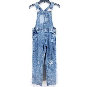 Chillipop Destroyed Overalls Girls Size 12 Acid Wash